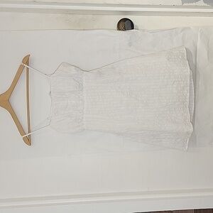 MinkPink White Milkmaid Mini dress with cutout back size S‎